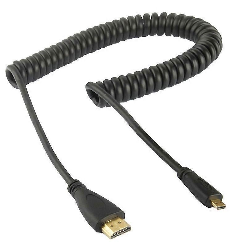 60cm-2m Micro HDMI to HDMI Male Coiled Cable - Image 2