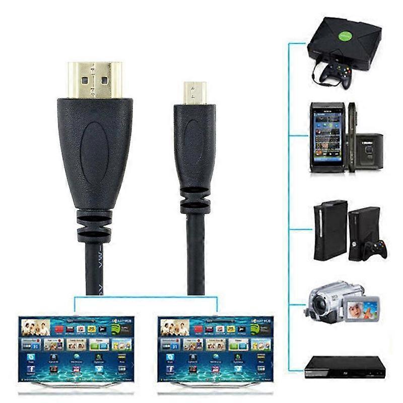 60cm-2m Micro HDMI to HDMI Male Coiled Cable - Image 5
