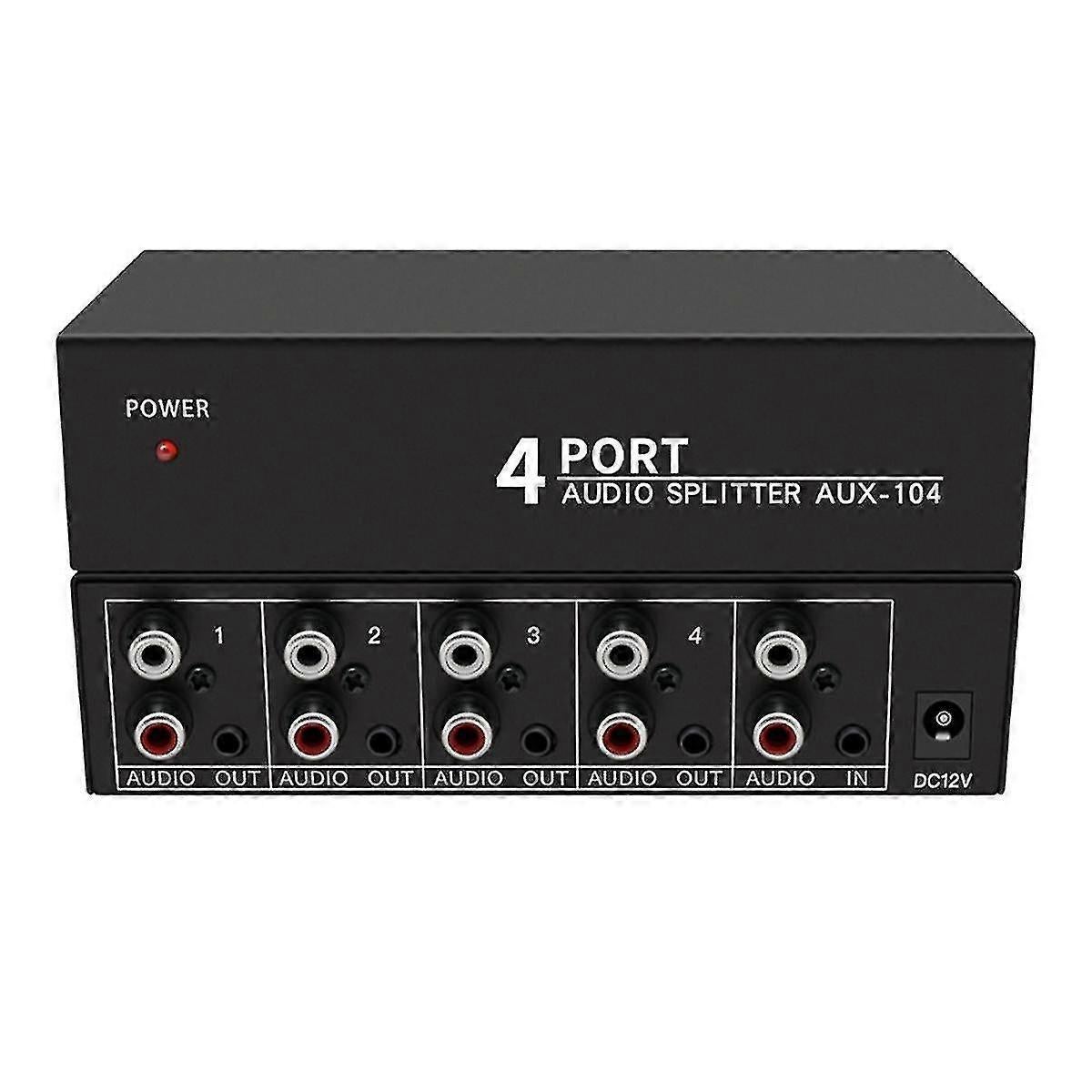 1 In 4 Out RCA Stereo Audio Splitter for PC/DVD - Image 1