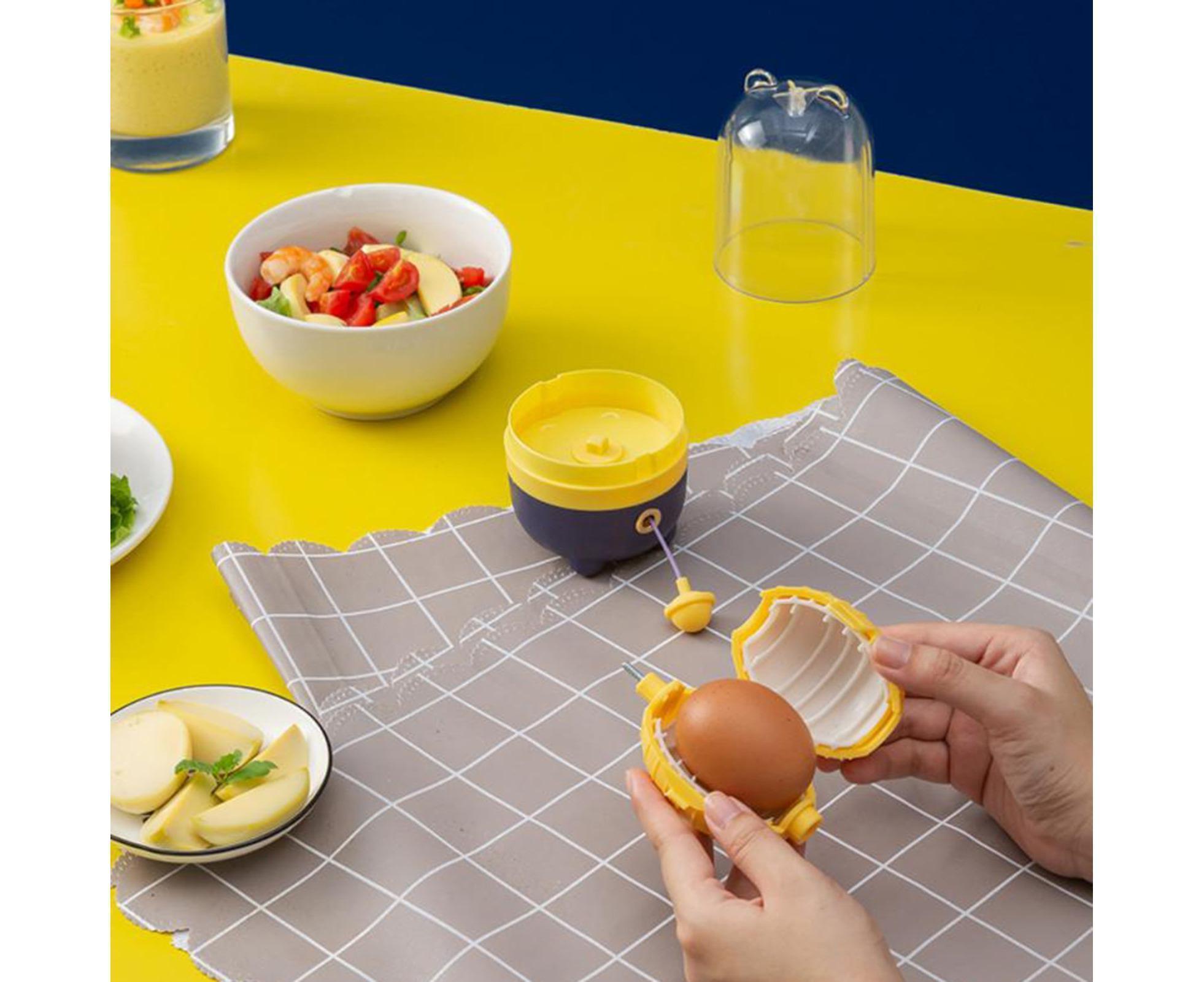 Manual Egg Puller Convenient ABS Simple Operation Mix Yolk Egg Mixer Home Decor -Yellow - Image 2