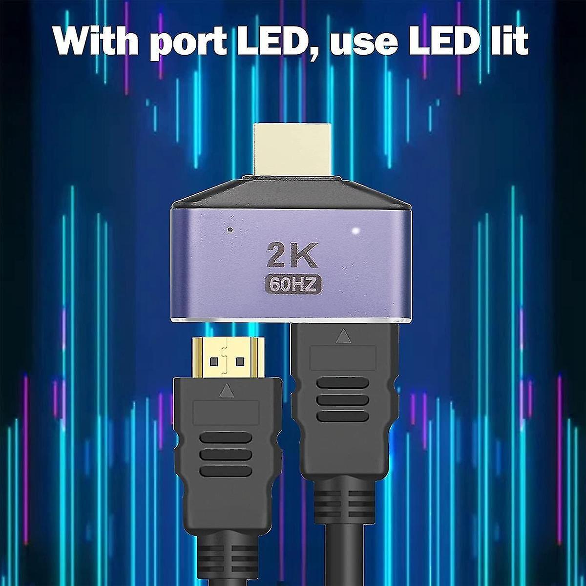 1 In 2 Out HDMI Splitter Adapter 60Hz - Image 2