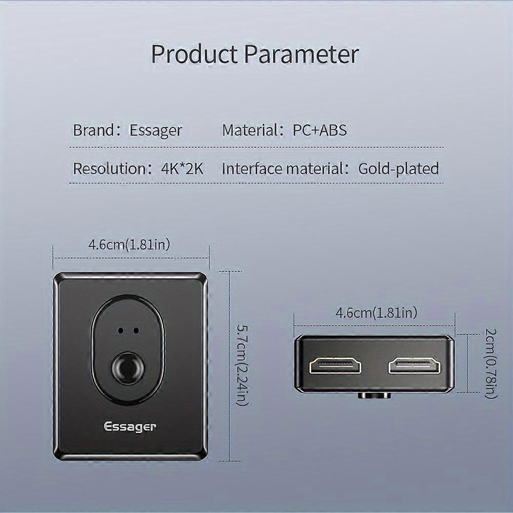 4K HDMI Switch 2 In 1 Out / 1 In 2 Out for PS4 TV Box - Image 3