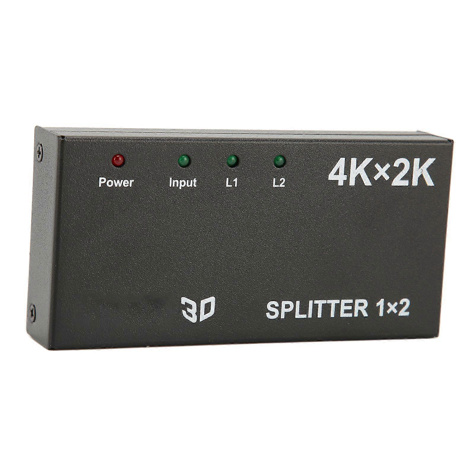 1 In 2 Out 4K HDMI Splitter with AC Adapter - Image 2
