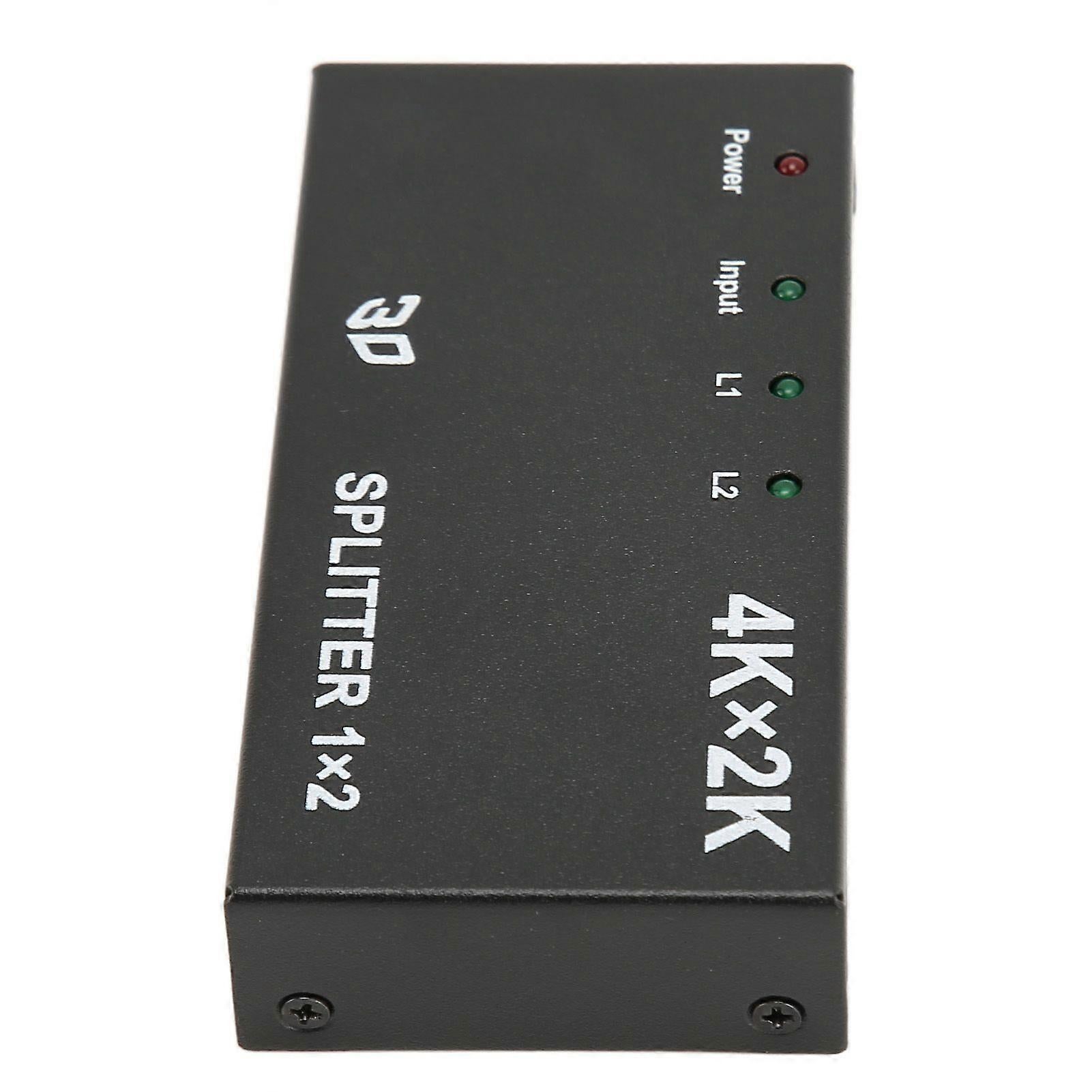 1 In 2 Out 4K HDMI Splitter with AC Adapter - Image 5