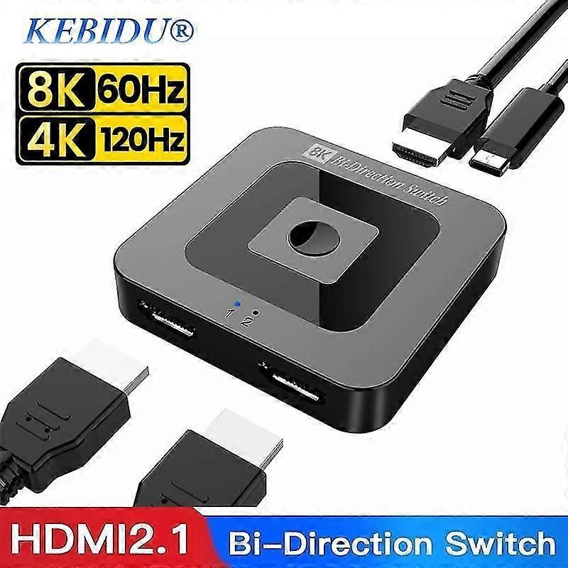8K 60Hz / 4K 120Hz HDMI Switch 2.1 Bi-Directional 2 In 1 Out for PS4/5 TV Box - Image 2