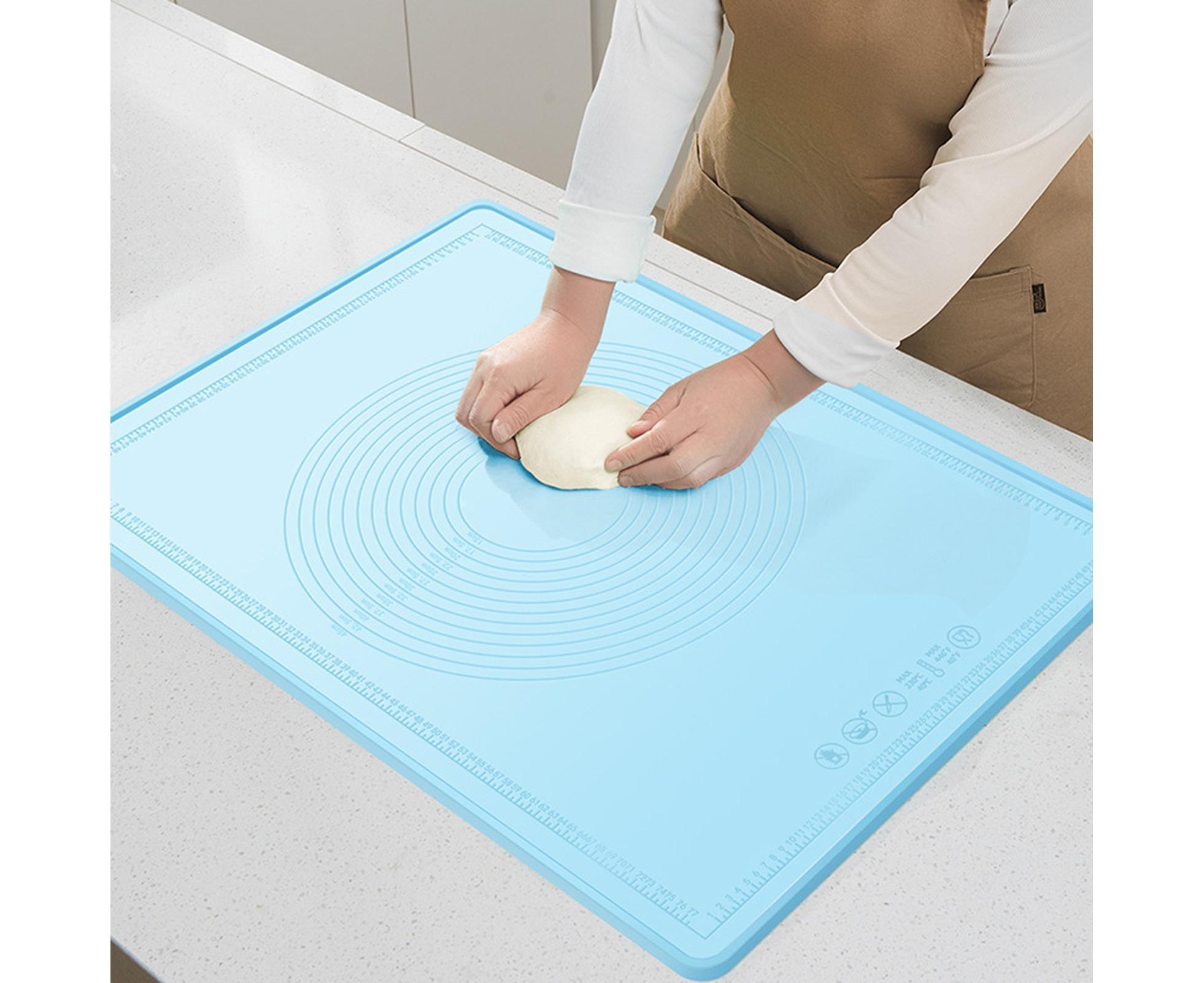 Pastry Mat Non-stick Silica Gel Dough Rolling Mat-Blue S - Image 2