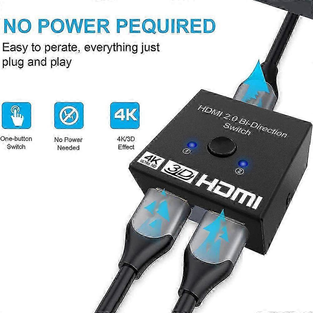2 In 1 Out 4K HDMI Switch Bi-Directional Splitter - Image 5