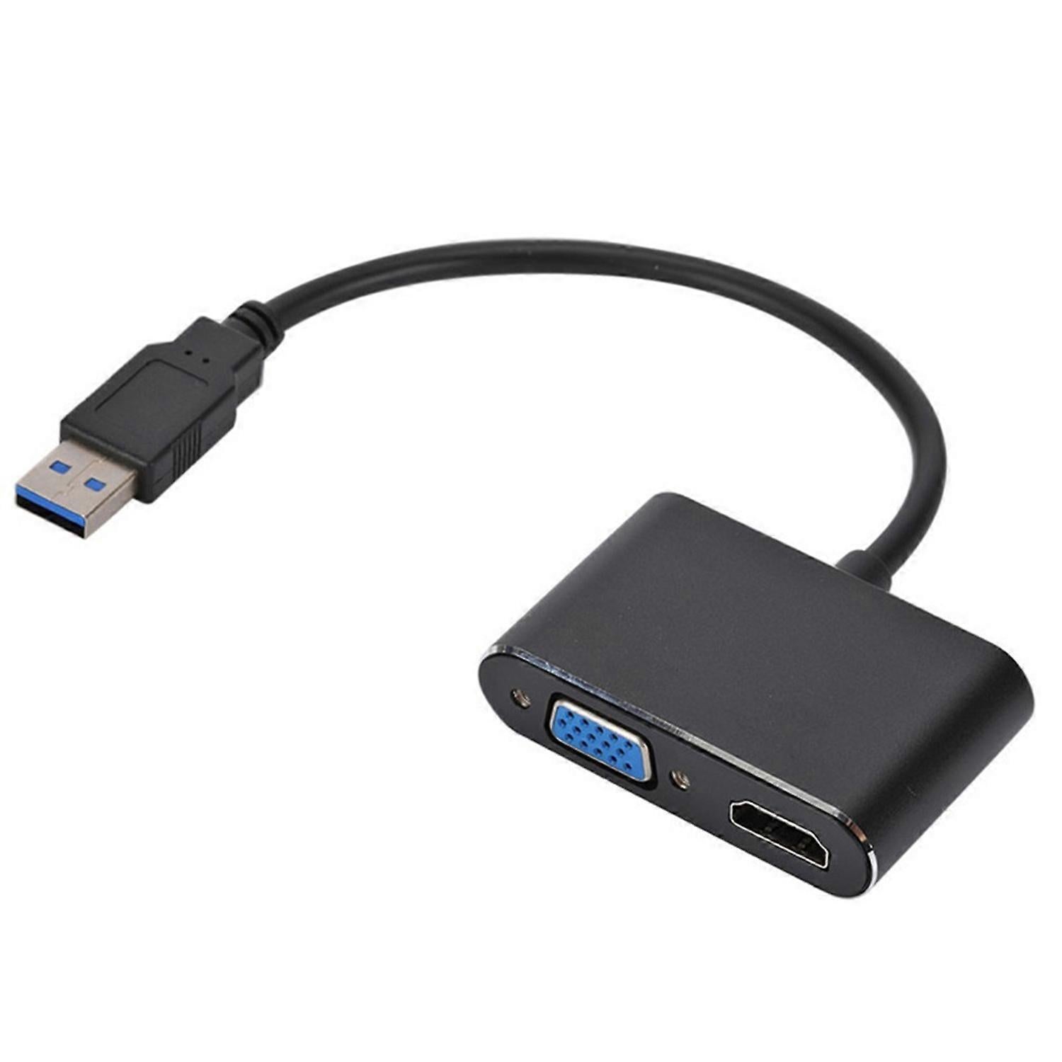 USB-C to HDMI/VGA Dual Monitor Adapter Plug & Play - Image 1