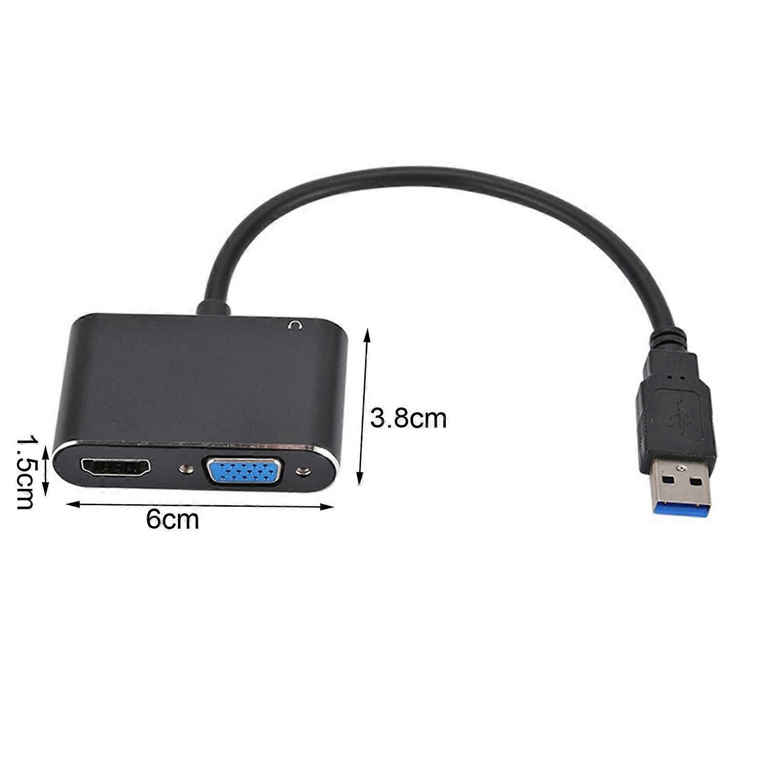 USB-C to HDMI/VGA Dual Monitor Adapter Plug & Play - Image 3