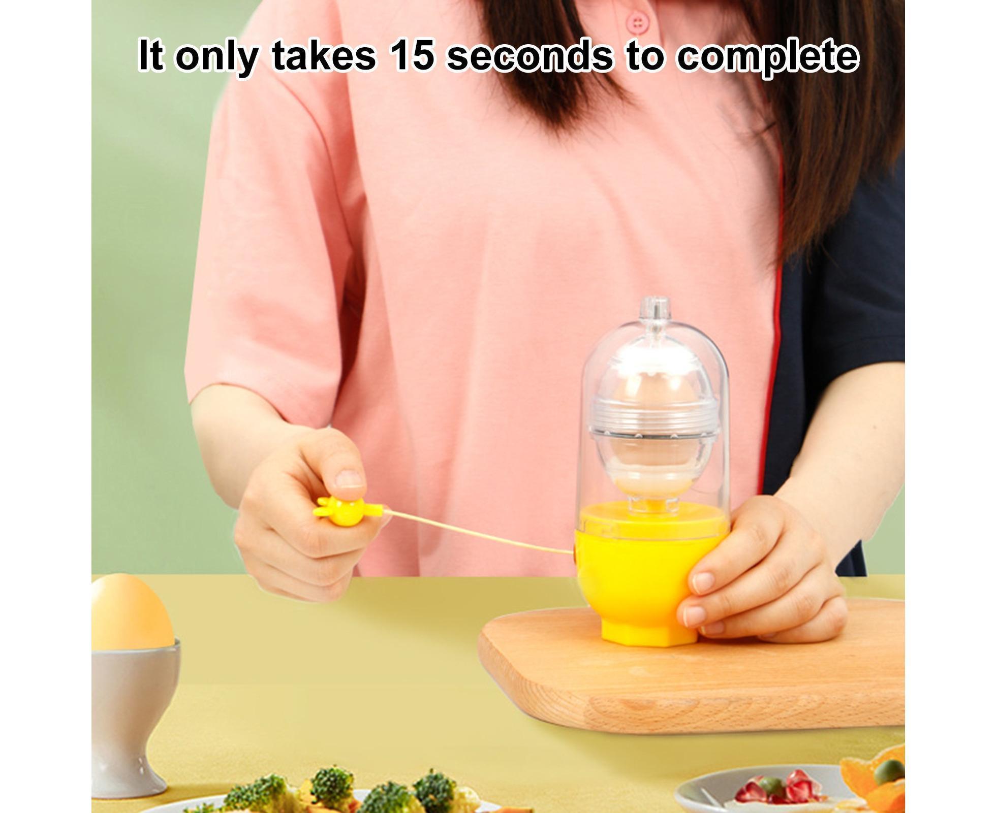 Egg Shaker Reusable Manual Blender Kitchen Tools-Yellow - Image 4