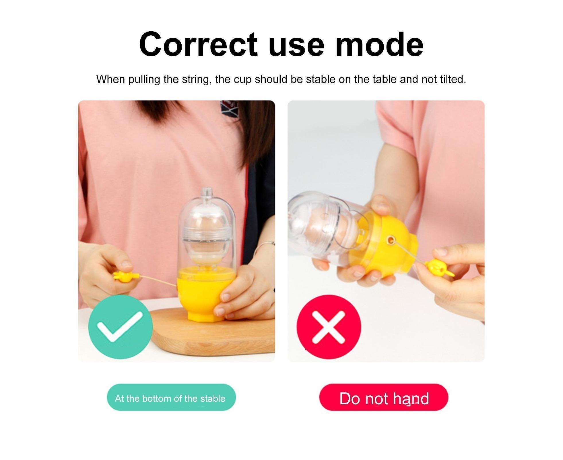 Egg Shaker Reusable Manual Blender Kitchen Tools-Yellow - Image 6