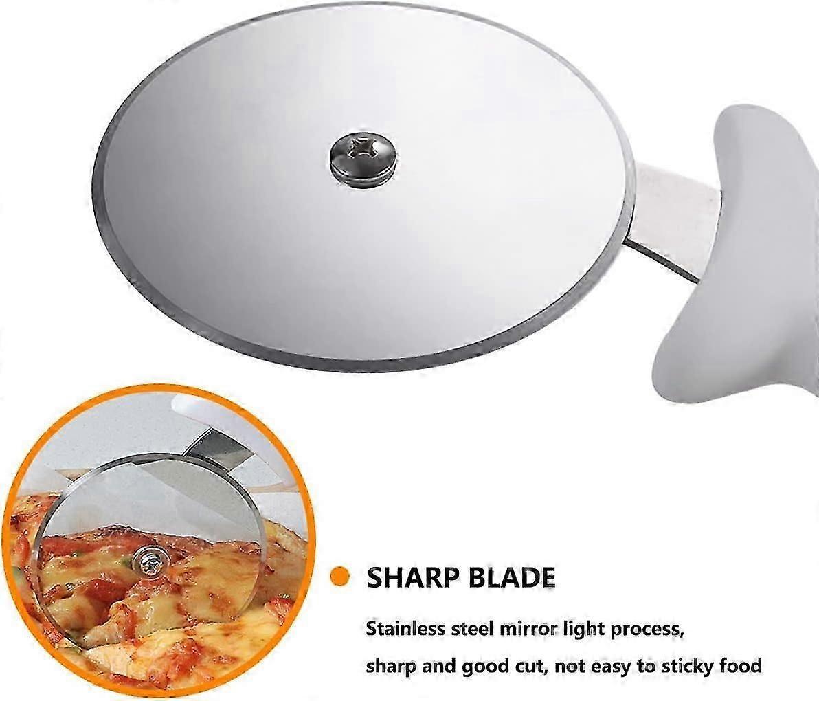 Stainless Steel Pizza Cutter with Non-Slip Handle - Image 3