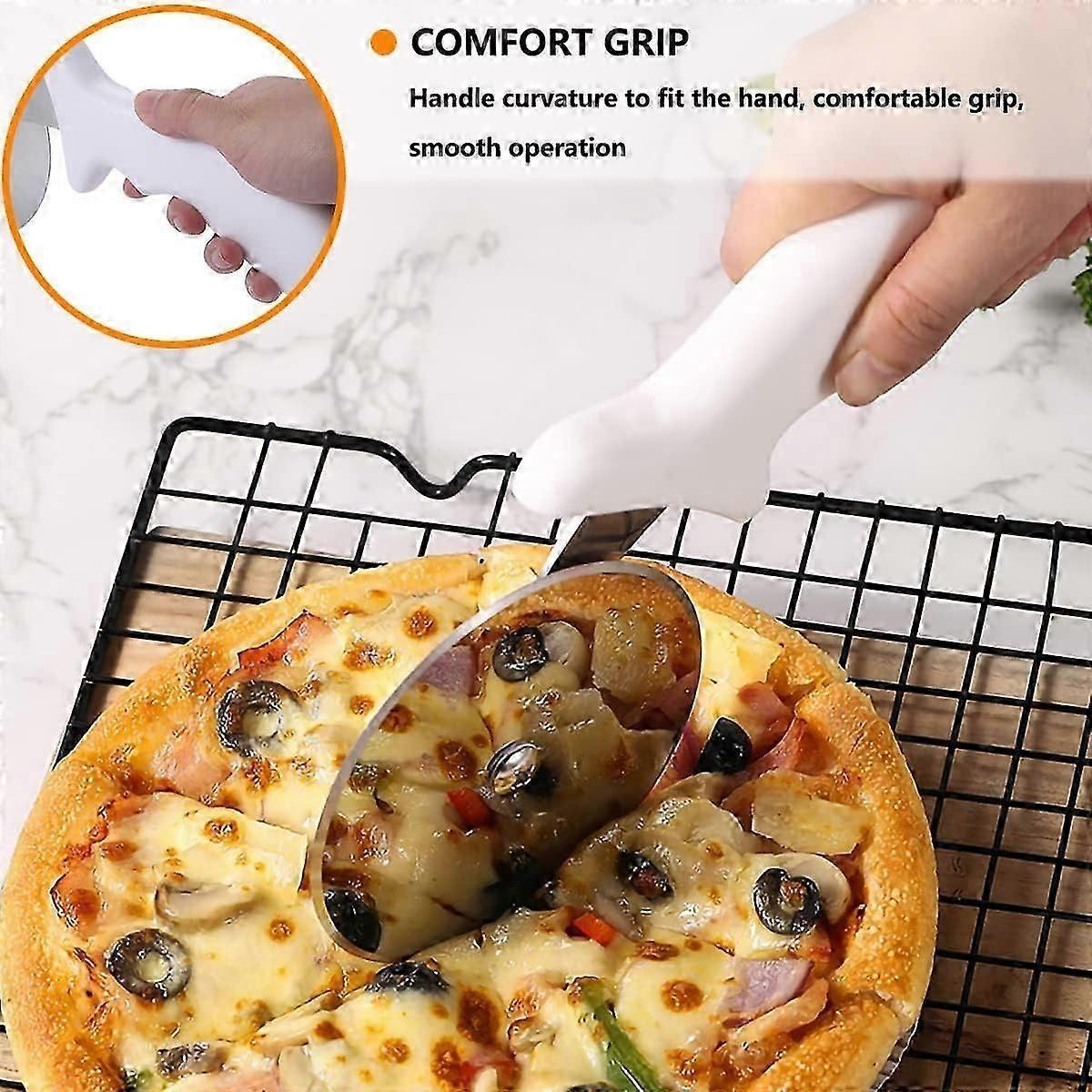 Stainless Steel Pizza Cutter with Non-Slip Handle - Image 4