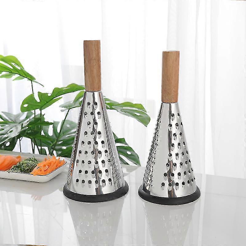 Manual Food Processor - Grater, Grinder & Slicer with Wooden Handle 27cm - Image 3