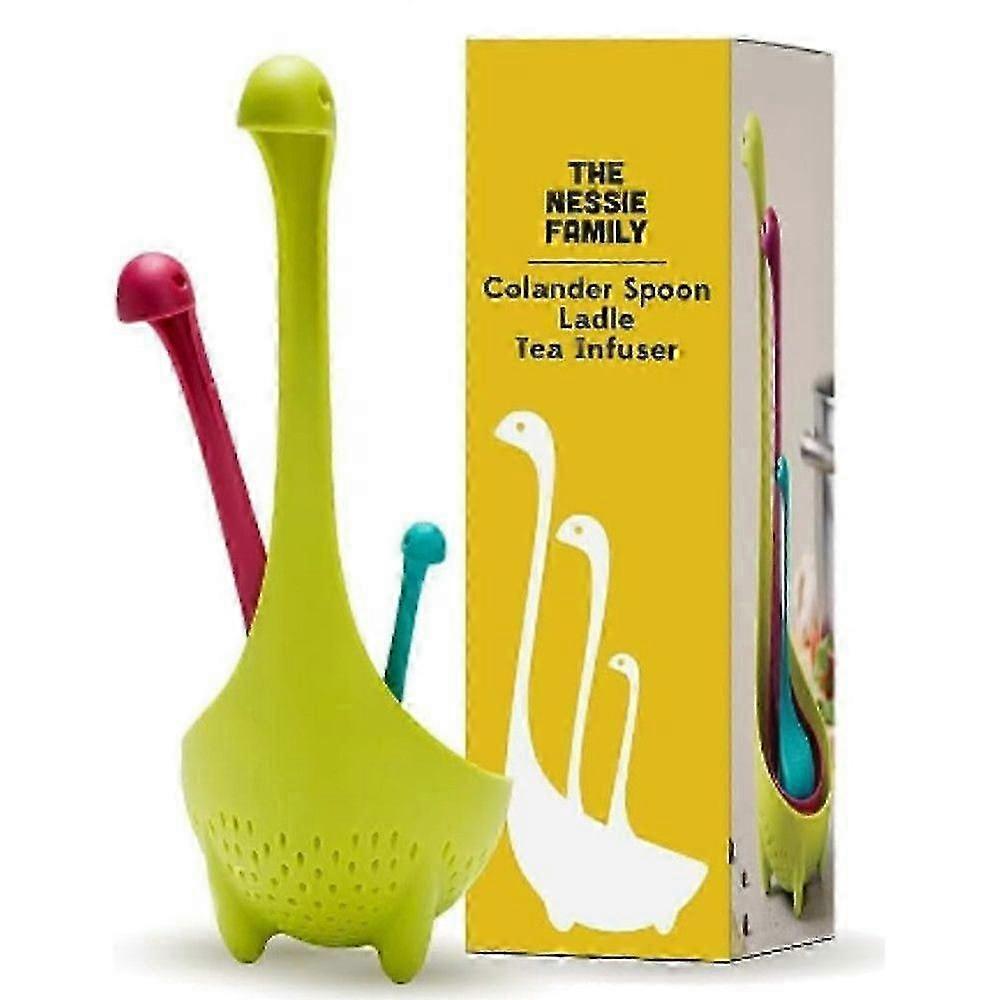 3pcs Kitchen Soup Ladle Set - Includes Tea Infuser & Colander - Image 1
