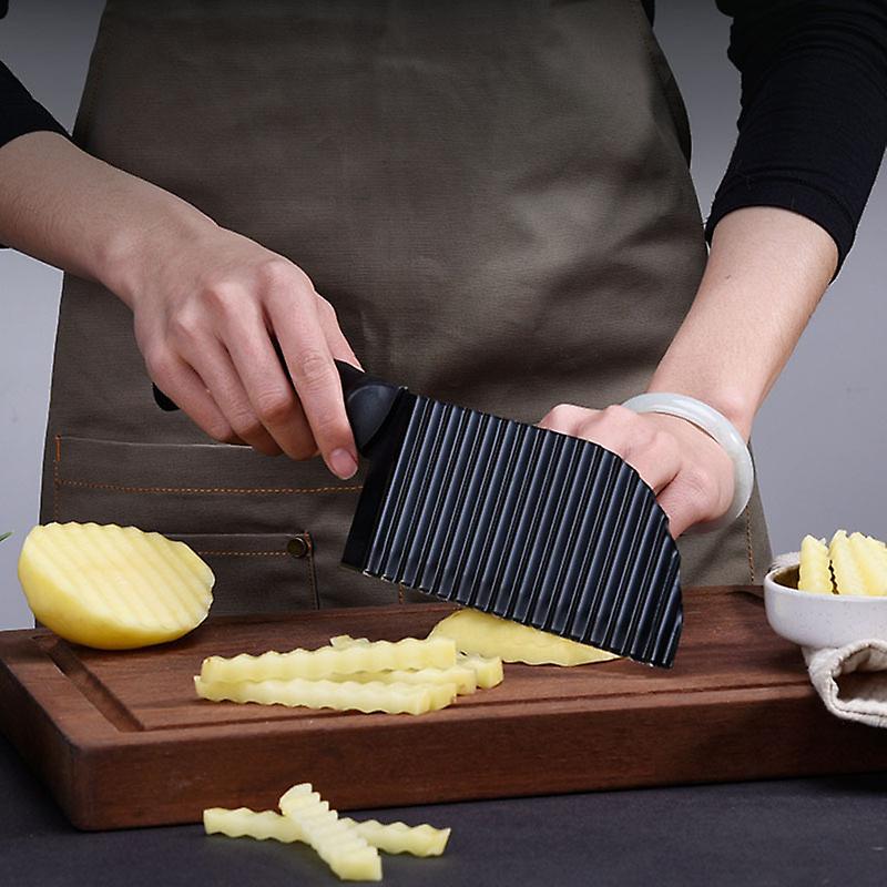 Stainless Steel Wave French Fries Cutter & Potato Slicer - Image 4