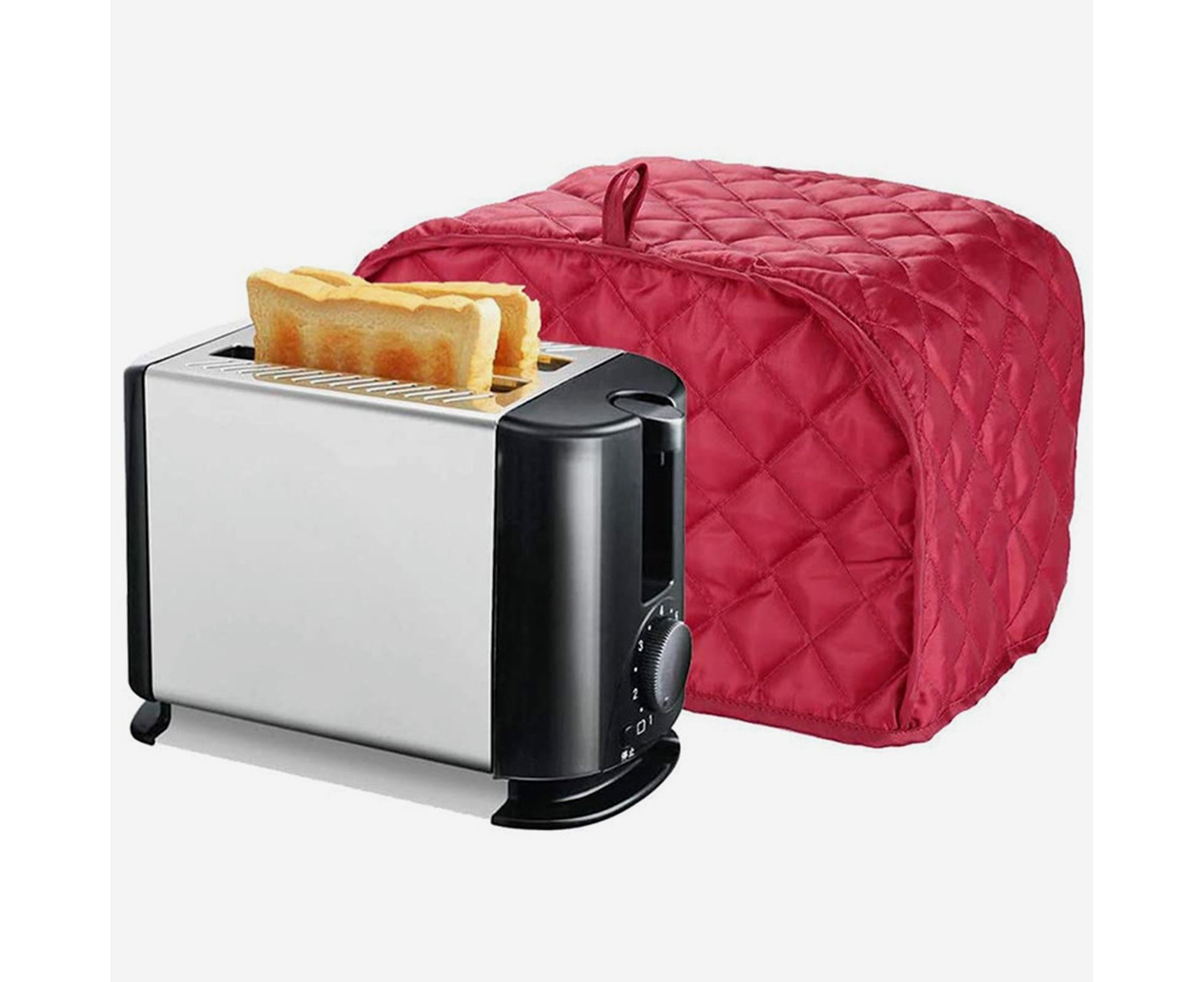 Toaster Cover Fine Stitching Poly Pongee Two Slice-Wine Red L - Image 2