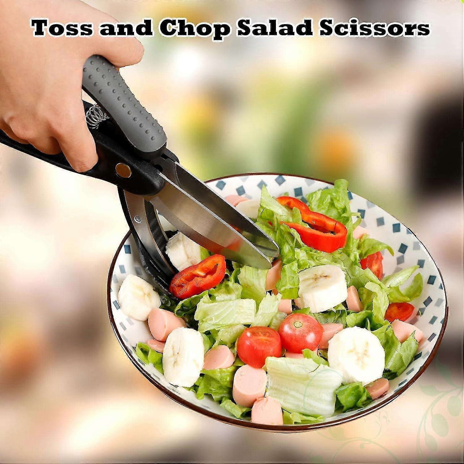Salad Chopper with Double Blades - Lettuce Scissors for Chopped Salad - Image 2