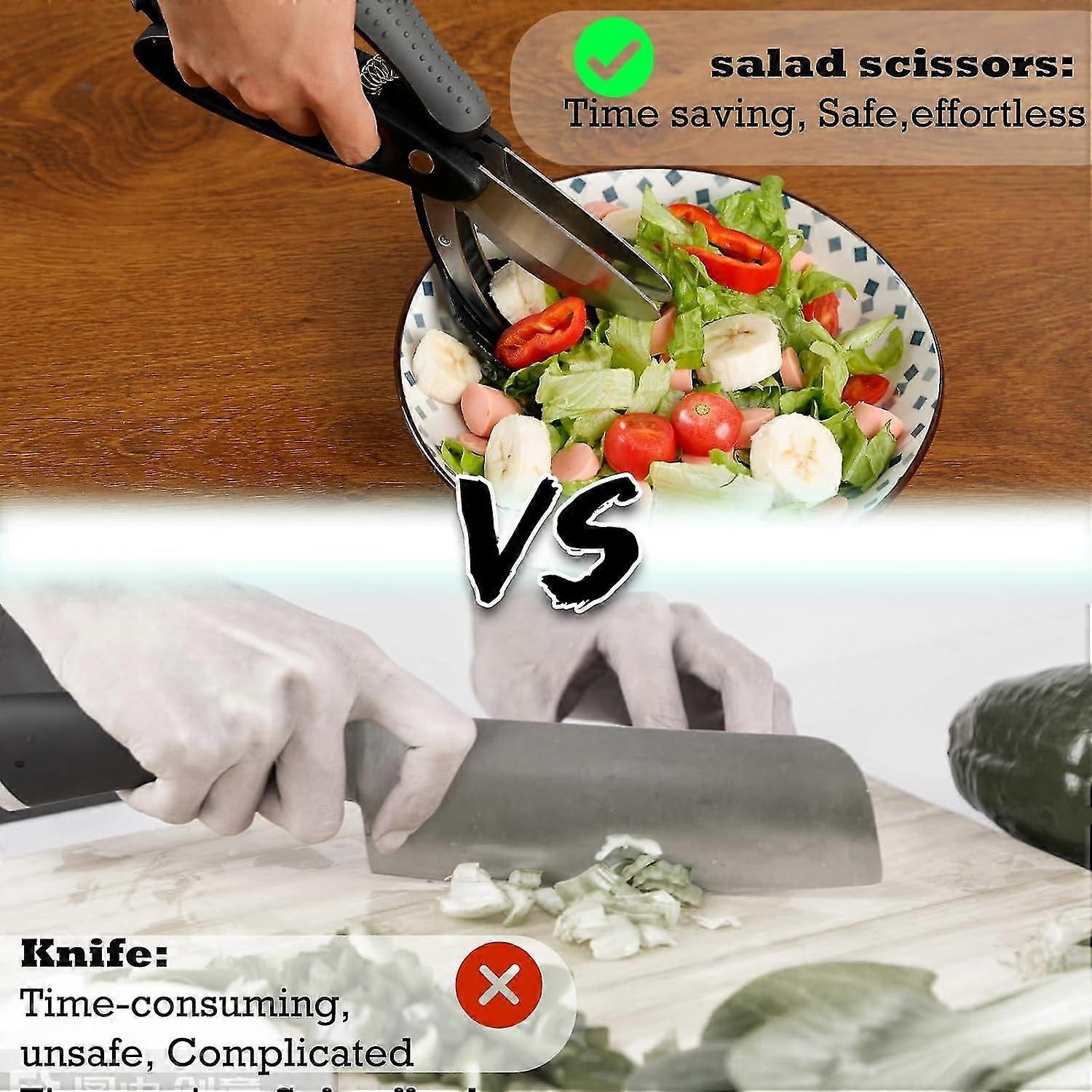 Salad Chopper with Double Blades - Lettuce Scissors for Chopped Salad - Image 3