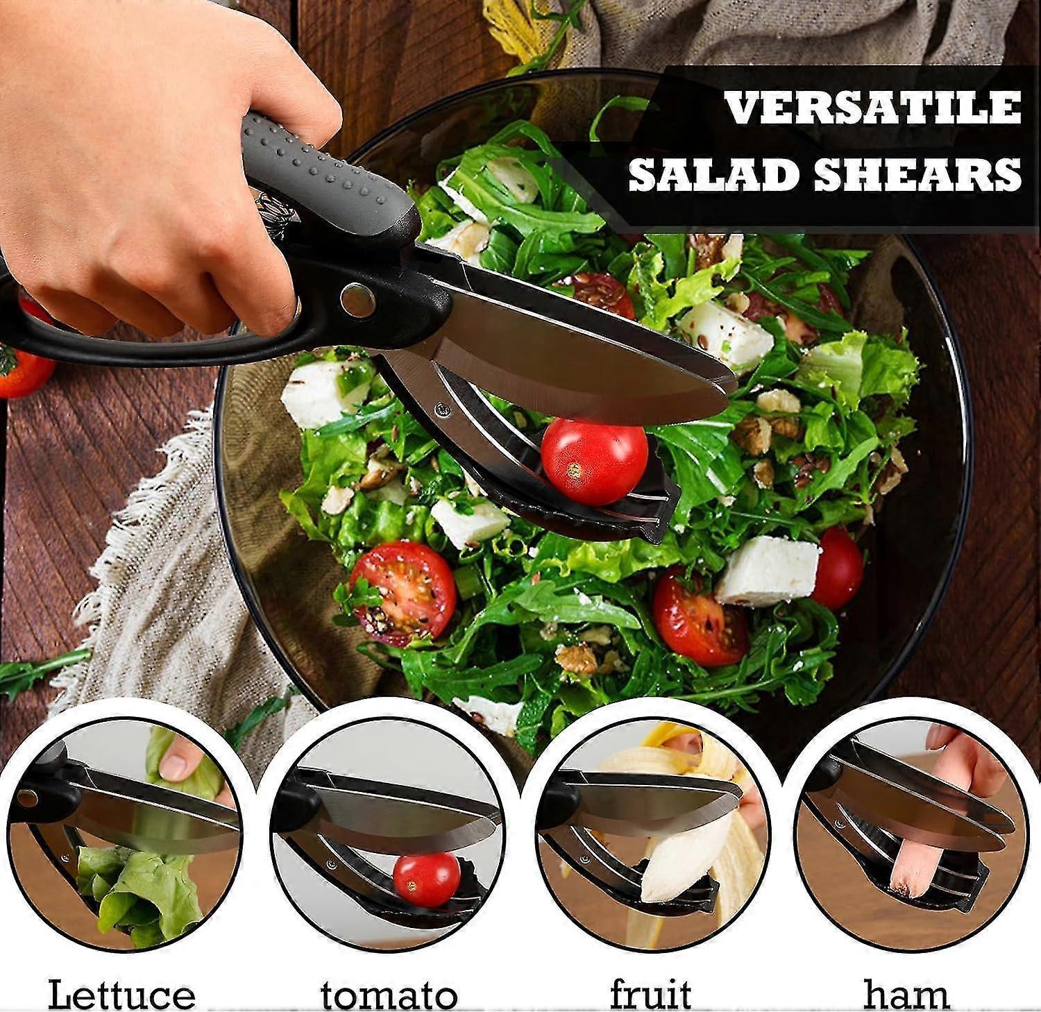 Salad Chopper with Double Blades - Lettuce Scissors for Chopped Salad - Image 4