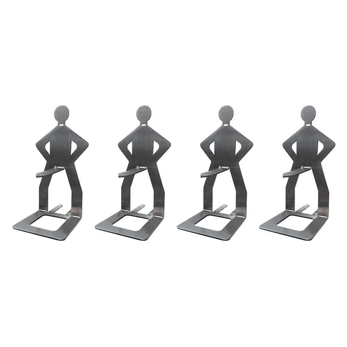 4PCS Funny BBQ Sausage Stand Holder - Portable Stainless Steel Roaster Rack - Image 1