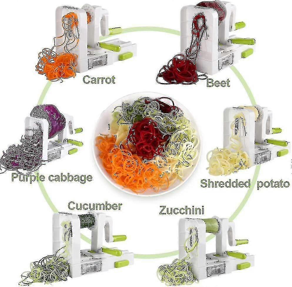 4-Blade Vegetable Spiralizer - Foldable Slicer for Zucchini & Veggie Pasta - Image 2