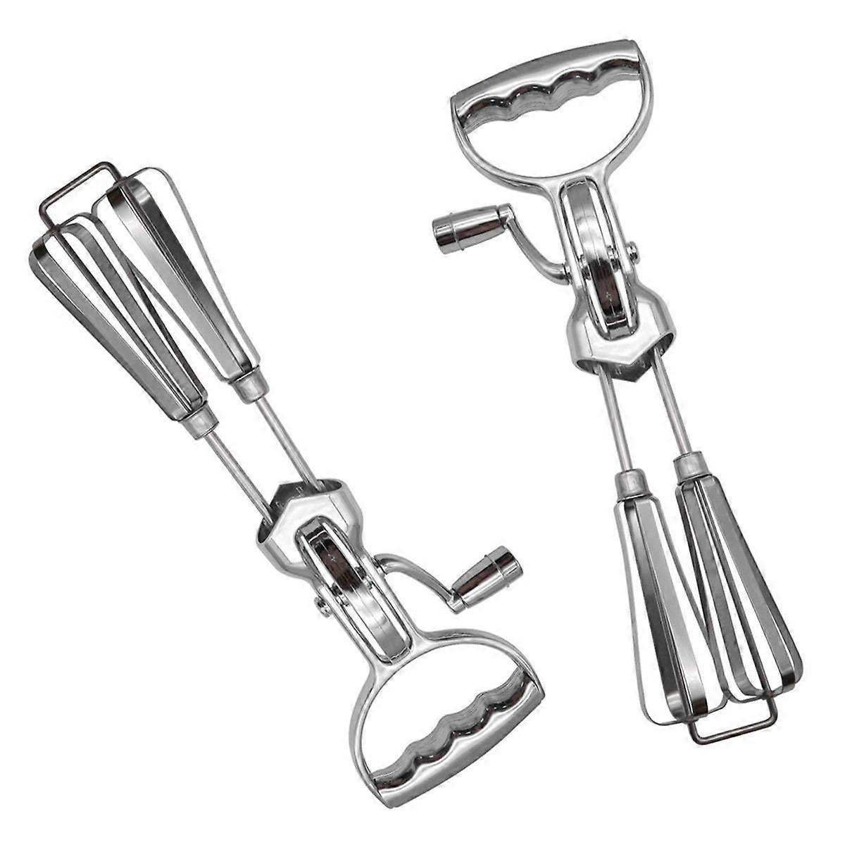 Handheld Double-Head Rotary Whisk - Stainless Steel Hand Whip - Image 3