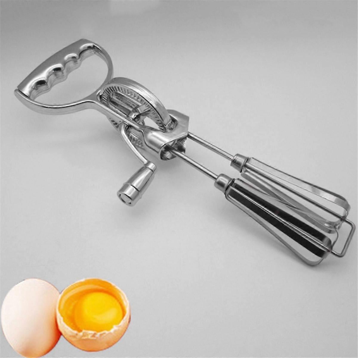 Handheld Double-Head Rotary Whisk - Stainless Steel Hand Whip - Image 4