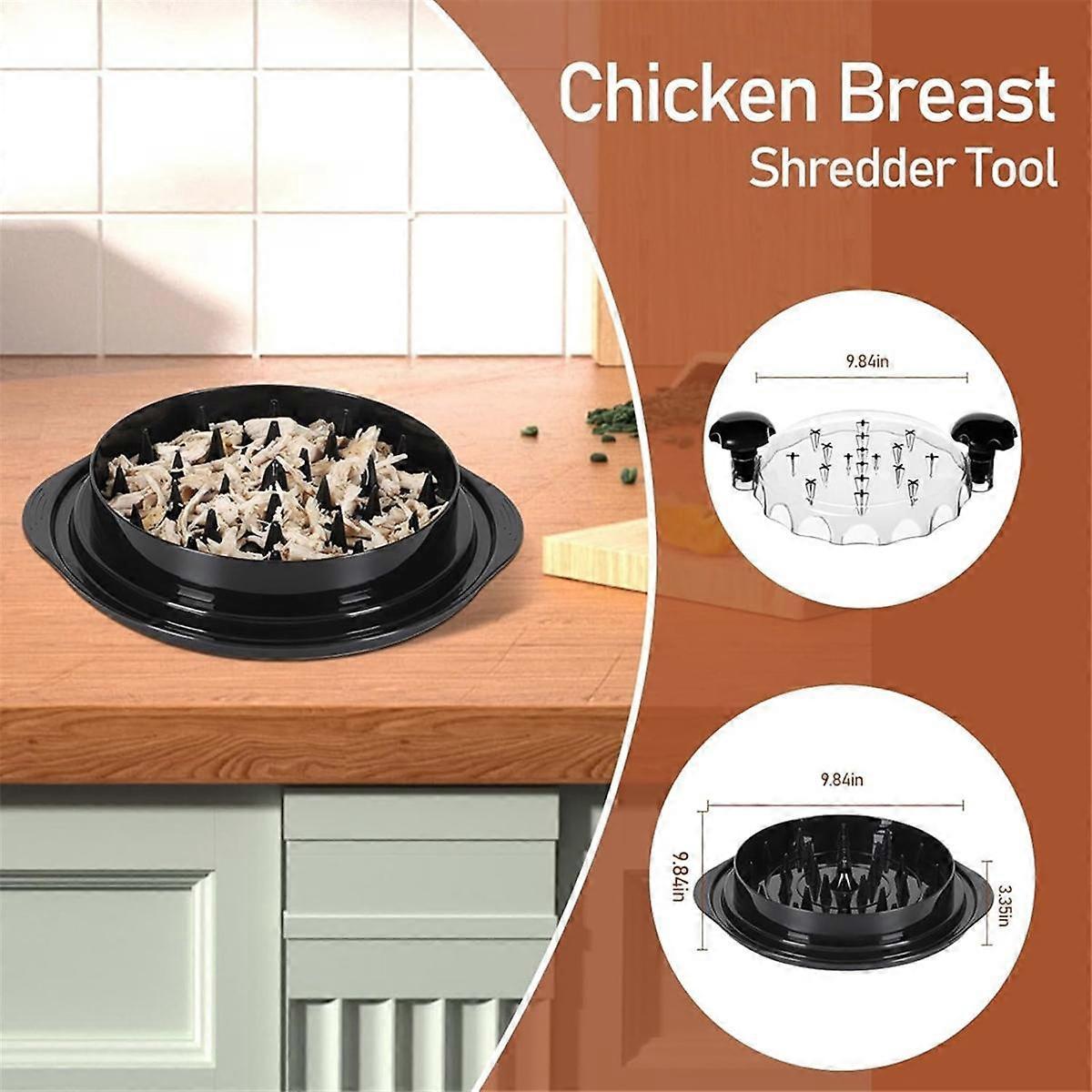 Chicken Shredder Tool - Non-Slip Base & Handles for Easy Shredding - Image 2
