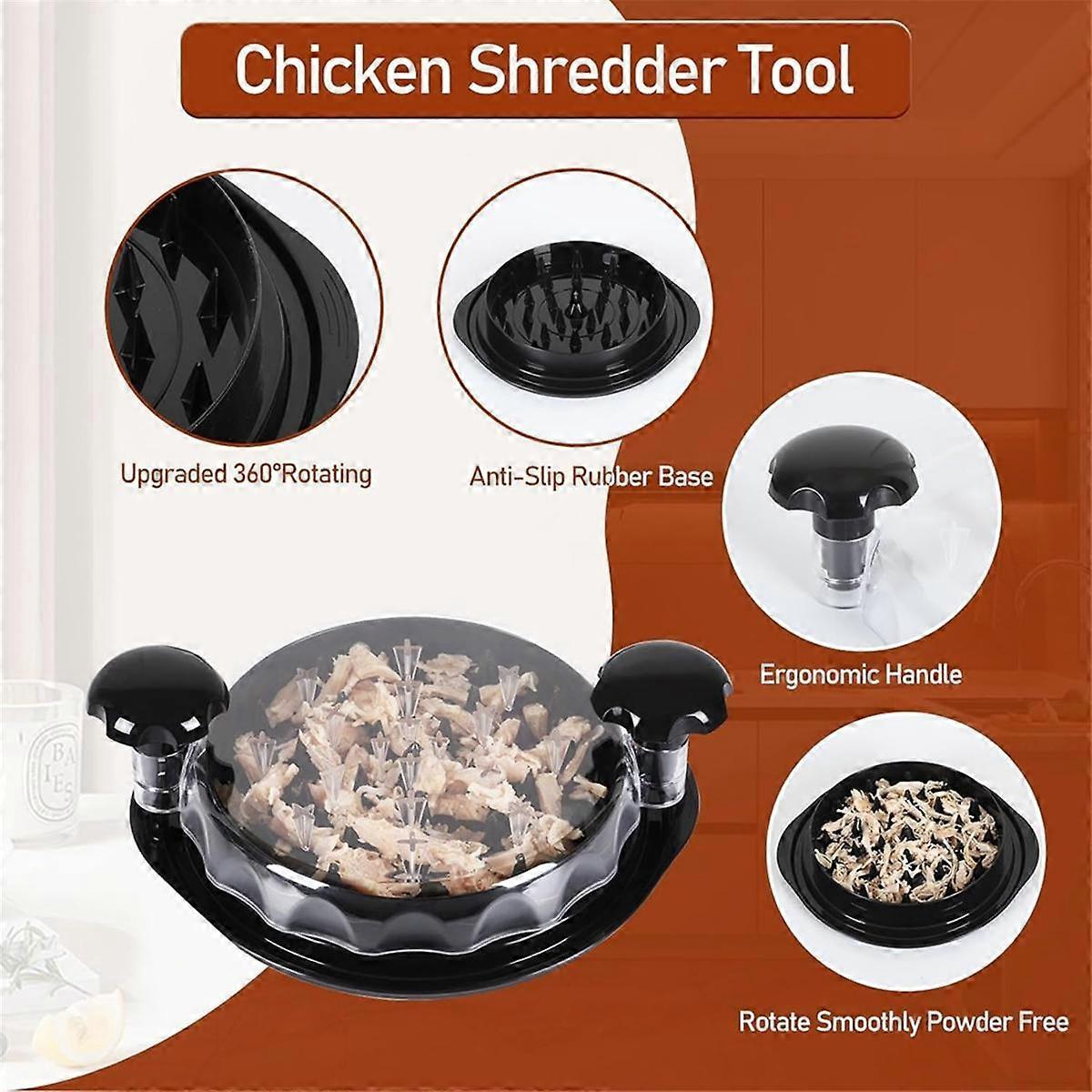 Chicken Shredder Tool - Non-Slip Base & Handles for Easy Shredding - Image 5