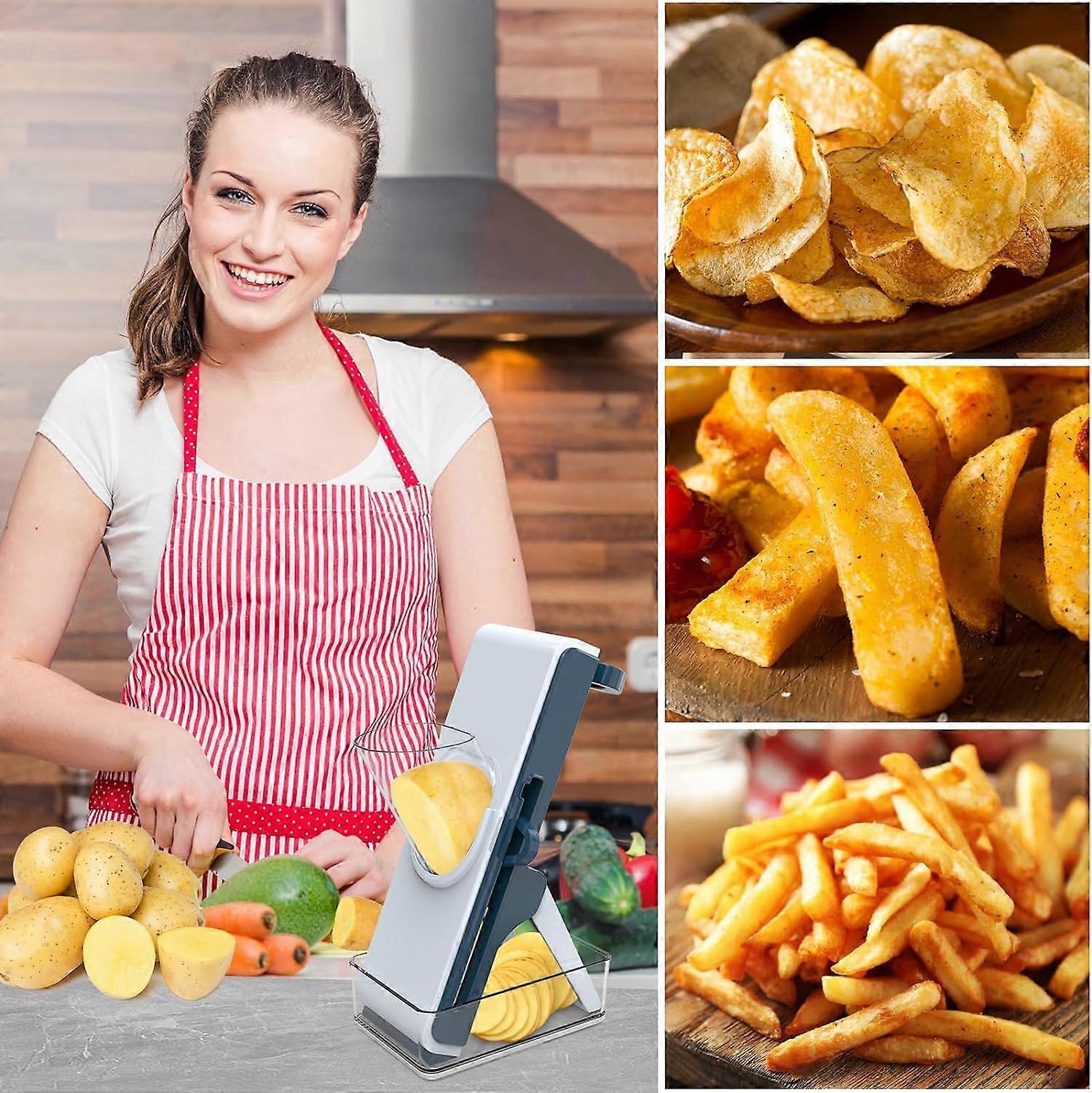 secure Mandoline Slicer - Adjustable Potato & Vegetable Chopper - Image 2