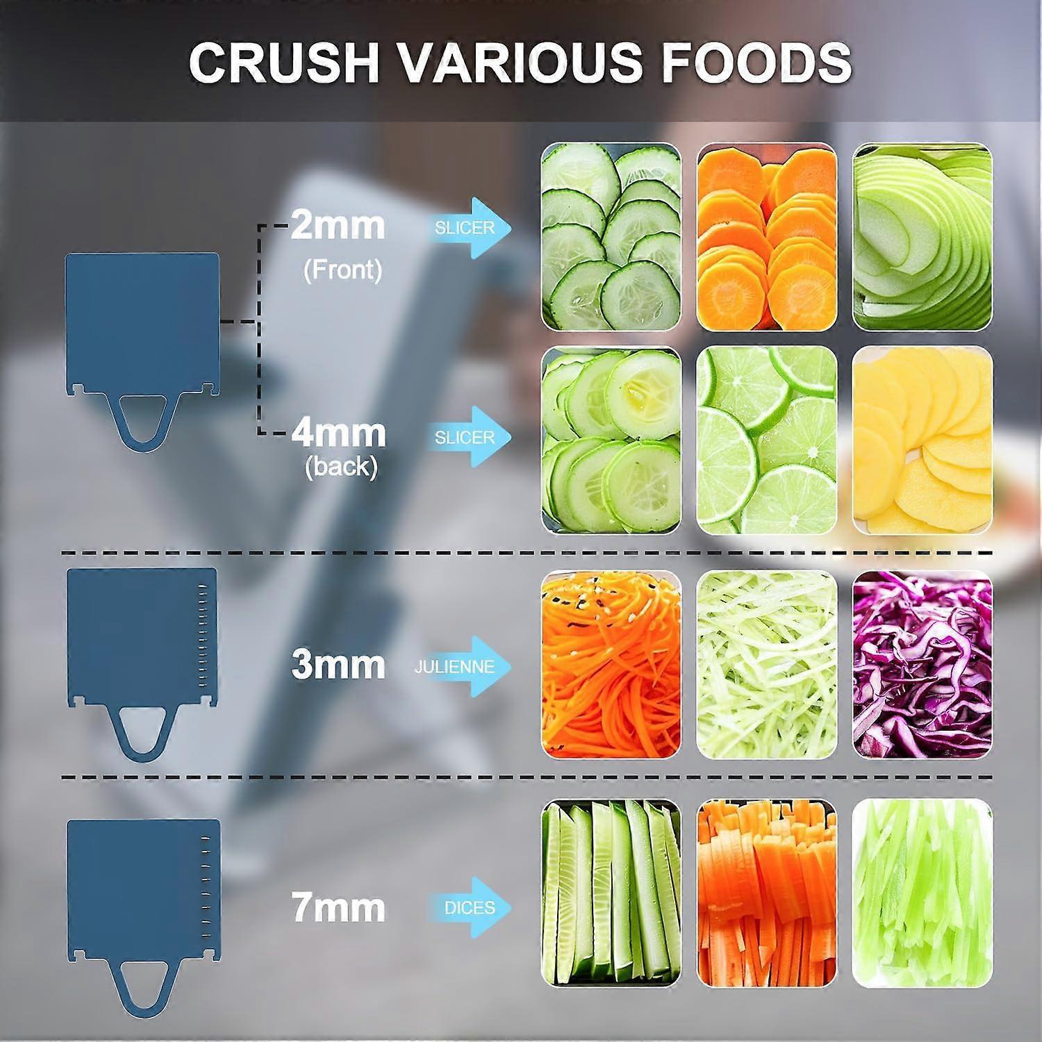 secure Mandoline Slicer - Adjustable Potato & Vegetable Chopper - Image 3
