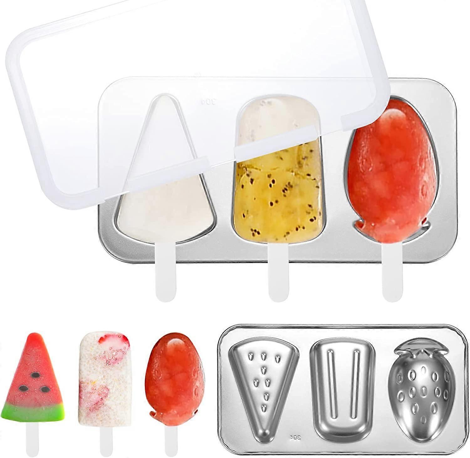 Stainless Steel Popsicle Molds - BPA-Free Reusable Set with Sticks & Lids - Image 1