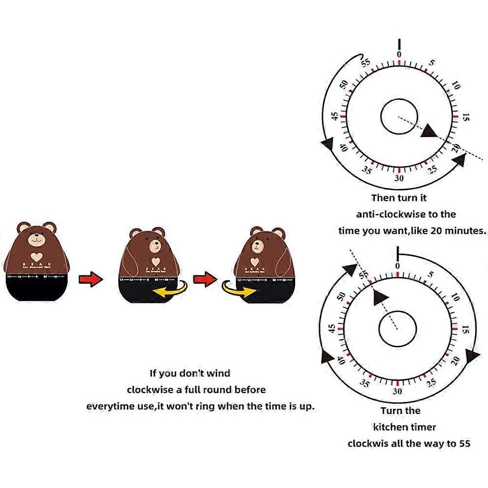 Bear Kitchen Timer - Mechanical Timer for Cooking & Baking - Image 5