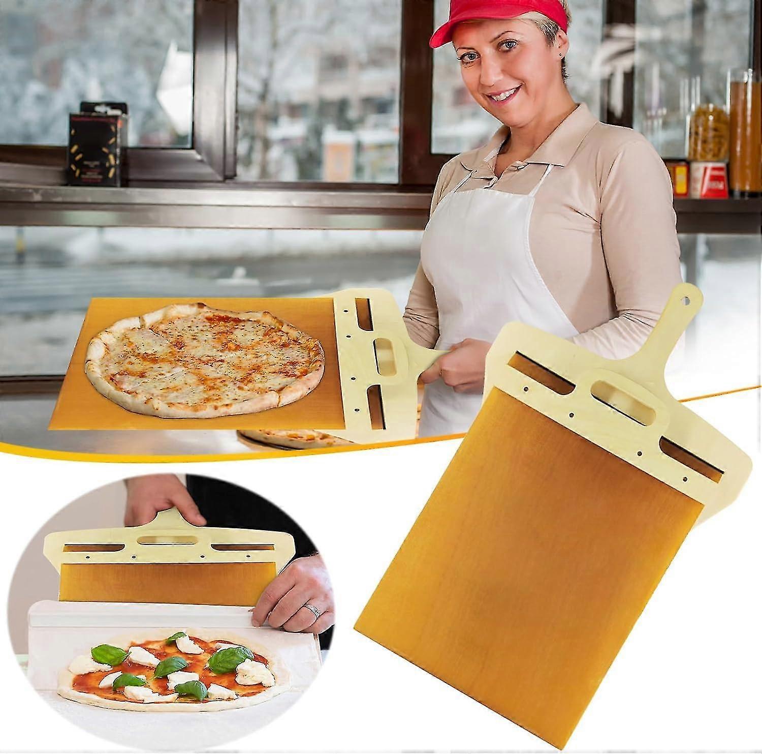 Sliding Pizza Peel - Paddle with Handle for Perfect Transfers - Image 1