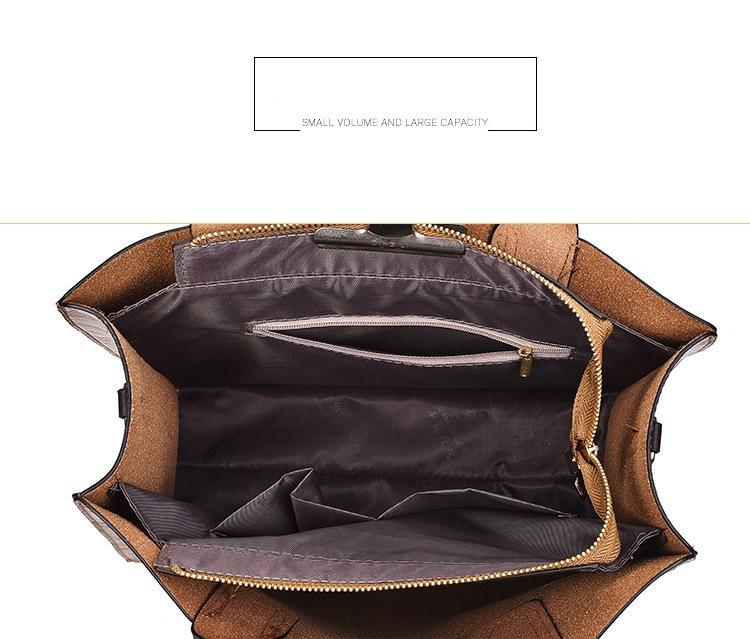 Leather Tote Bags 3-Piece Set Women's Tote + Shoulder Strap + Coin Purse - Image 4