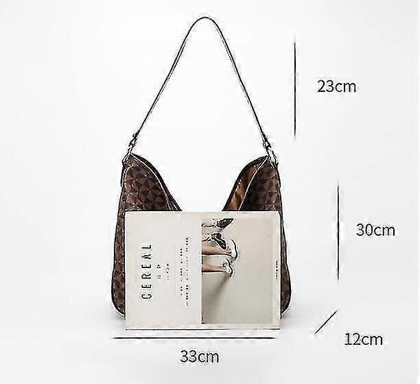 Women's Plaid Tote Bag PU Leather Shoulder Bag Underarm Bucket Bag with Wallet - Image 2