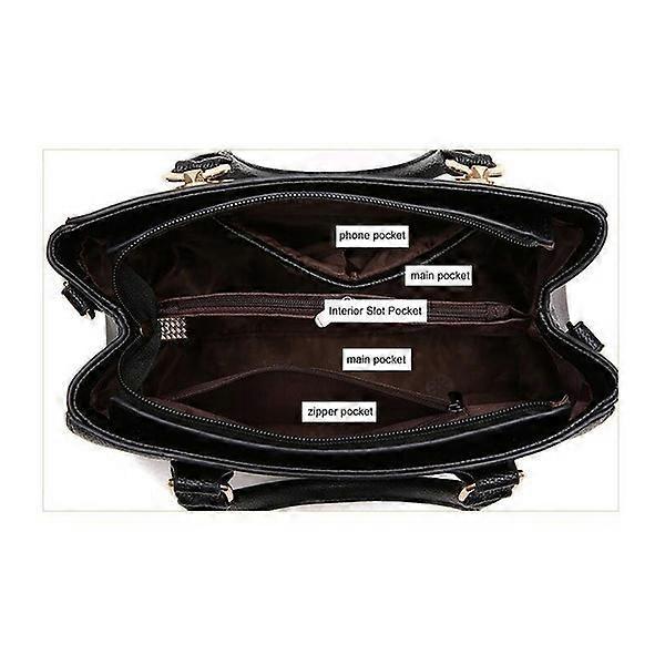 Women's PU Leather Shoulder Bag Tote Bag Ladies Handbag - Image 3