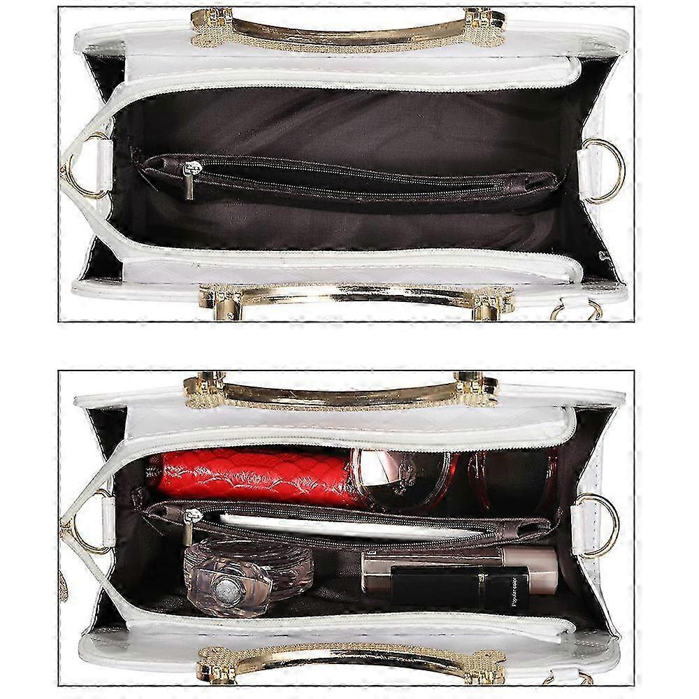 Women's Patent Leather Tote Bag Fashion Shiny Handbag - Image 2