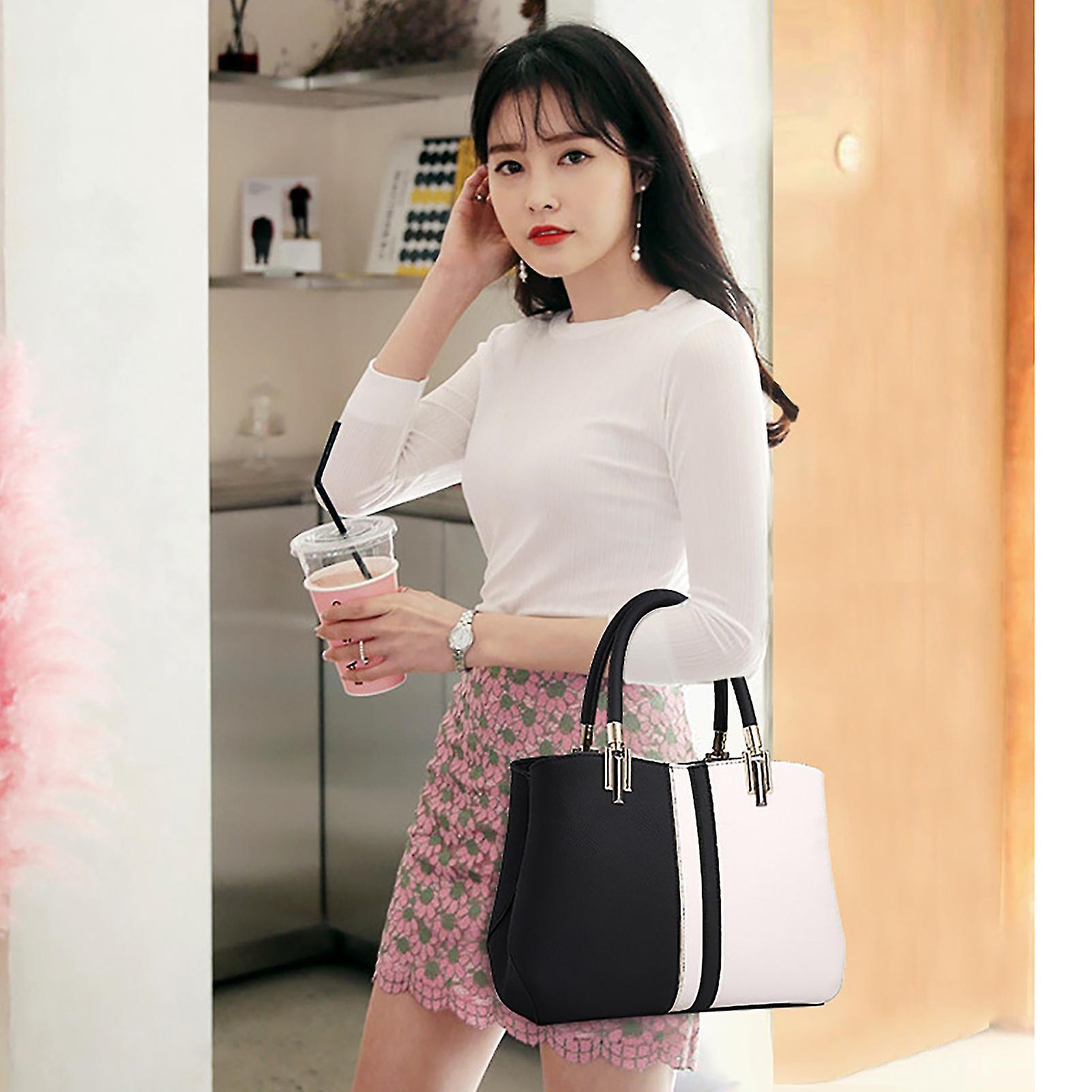 Women's PU Leather Tote Bag Large Capacity Waterproof Handbag - Image 3