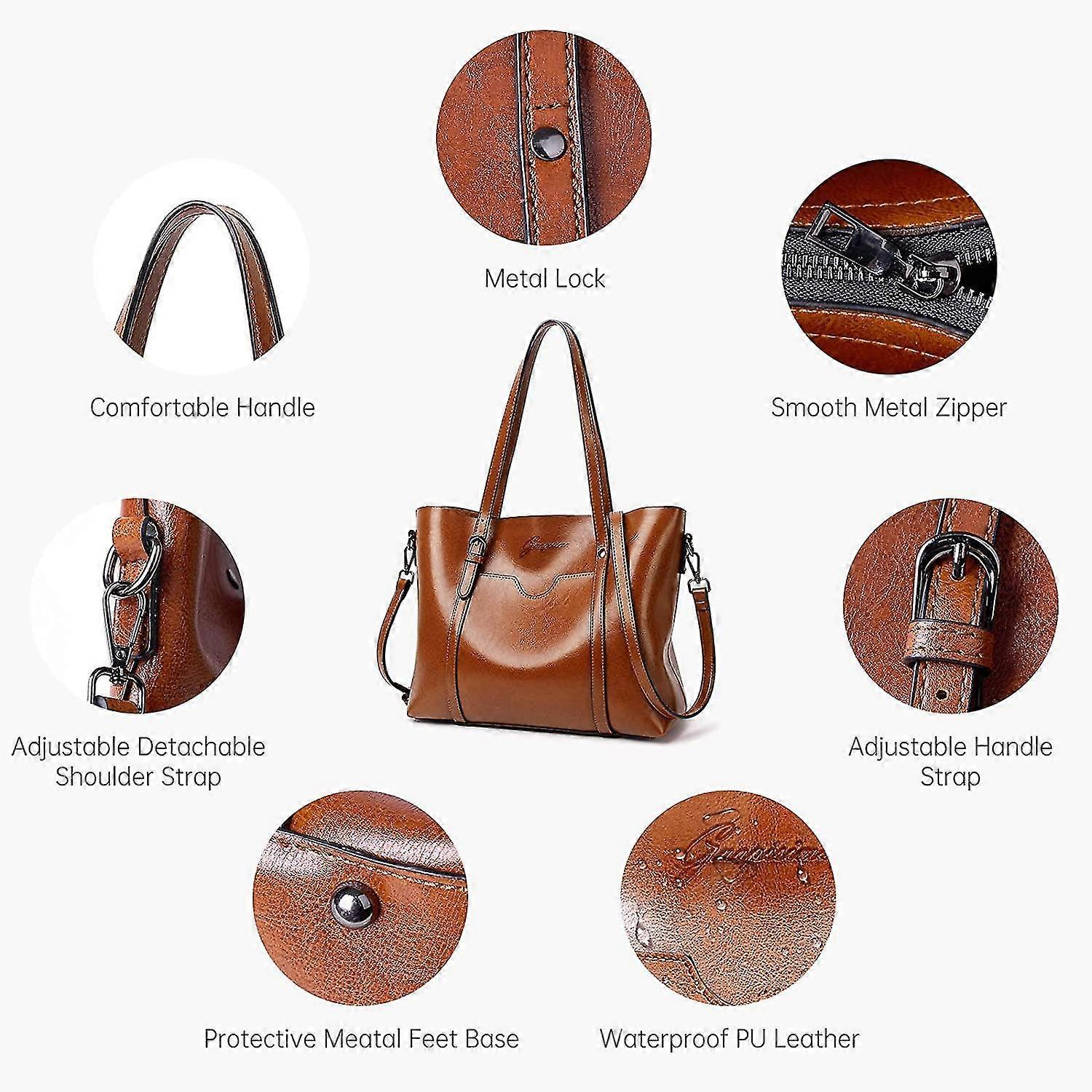 Ladies Large Shoulder Bag Tote Bag Casual Tote - Image 3