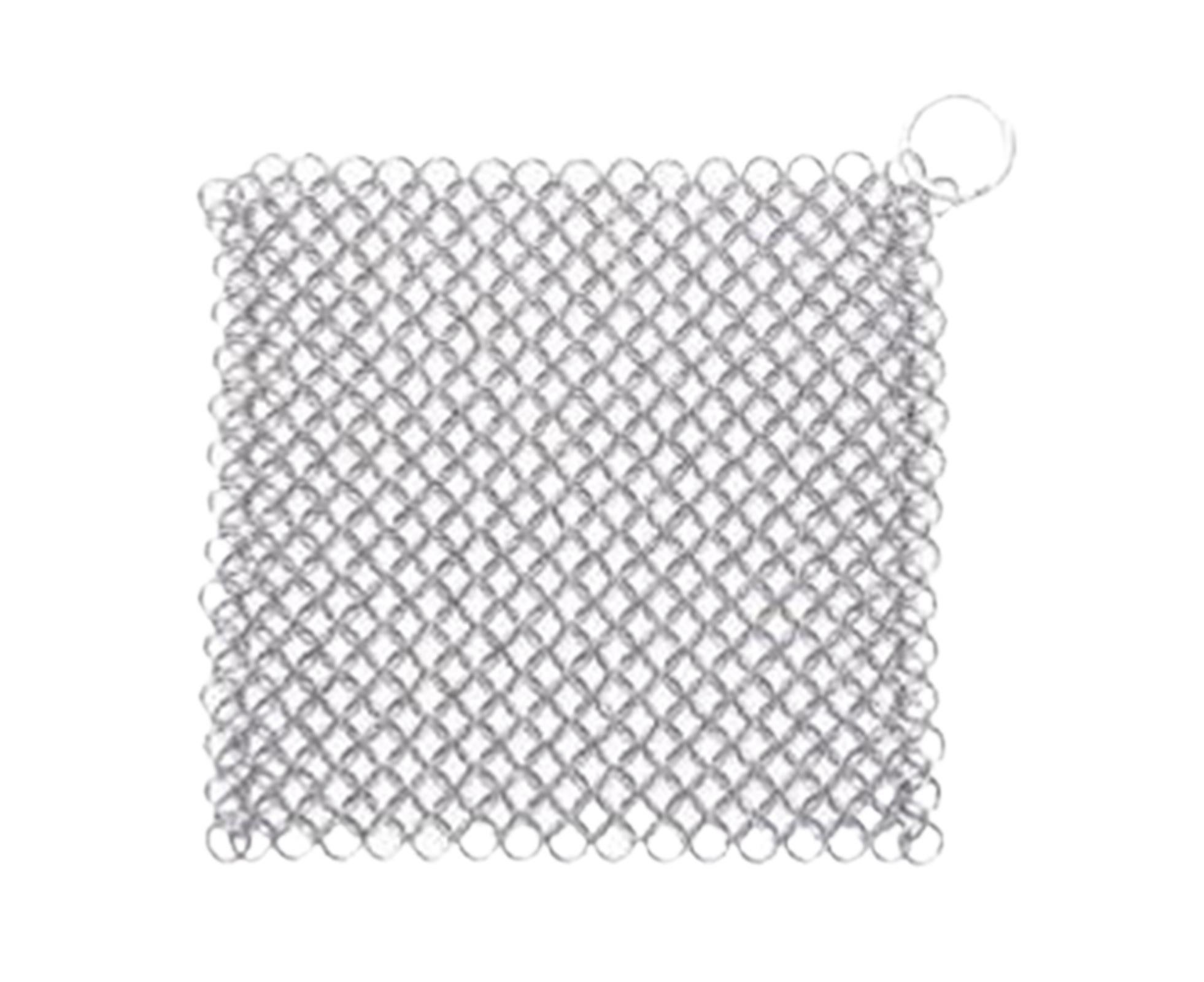 Stainless Steel Cast Iron Skillet Cleaner Chainmail Scrubber-6inch - Image 1