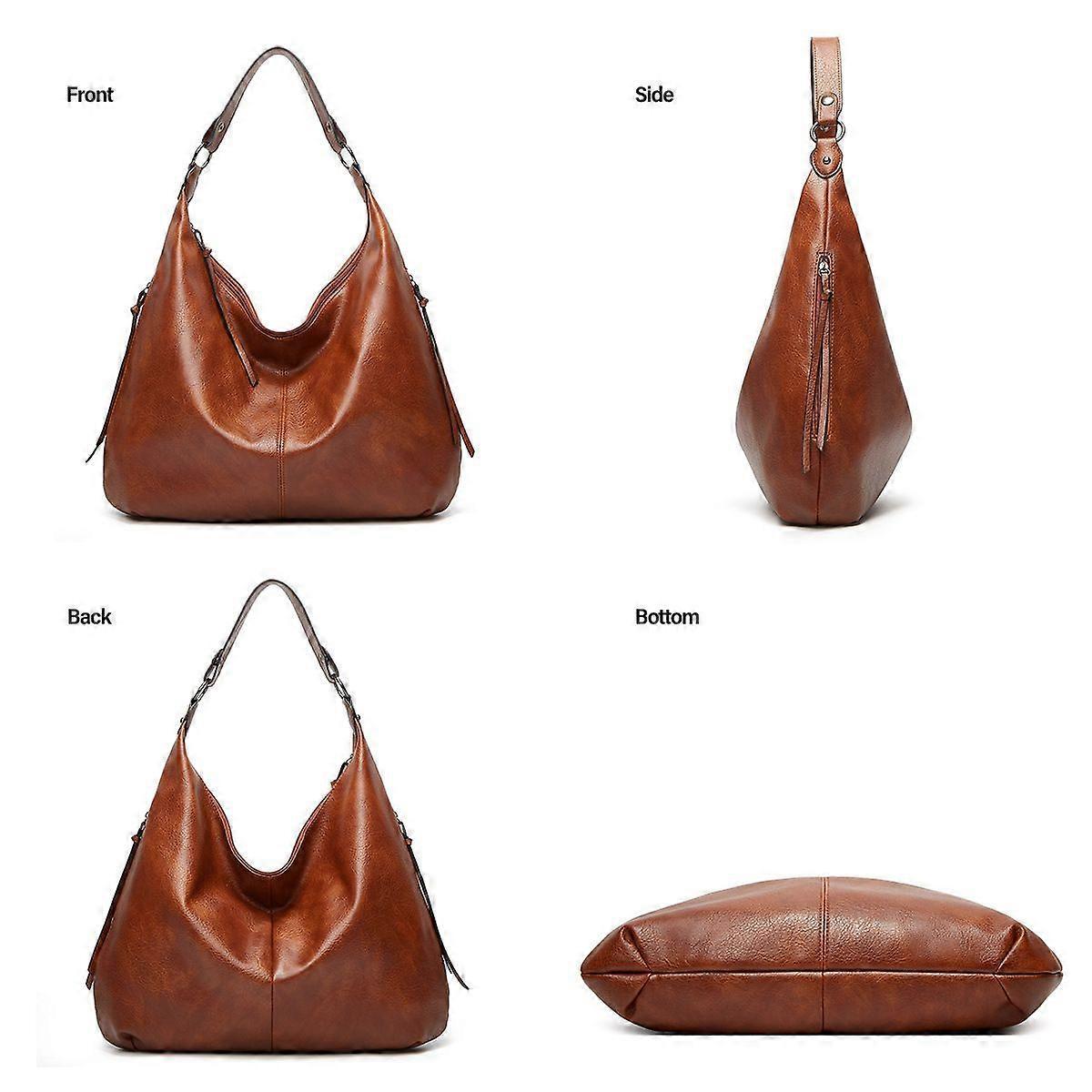 Women's Soft Leather Tote Bags 3pcs Fashion Handbag Wallet Shoulder Purse Set - Image 4