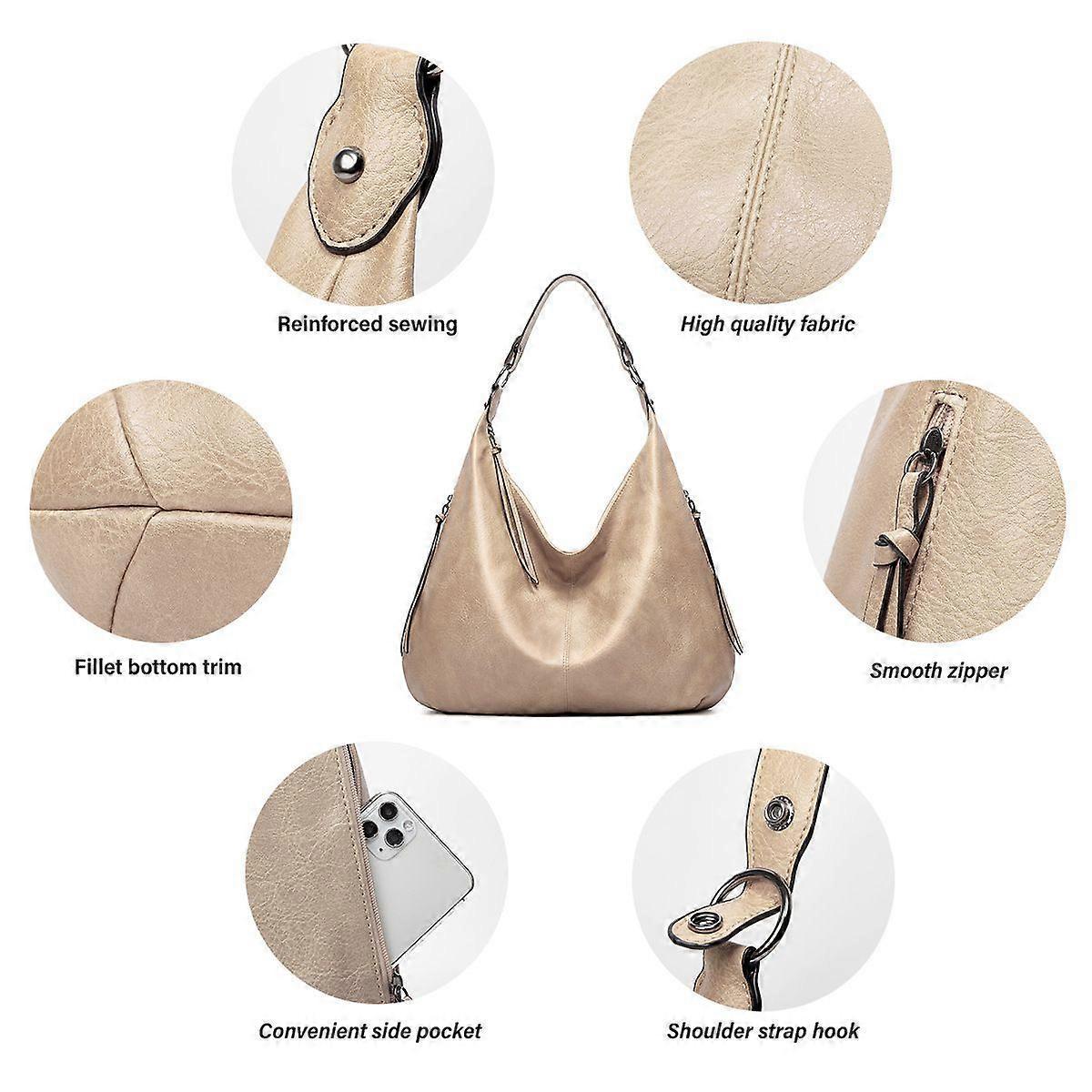 Women's Soft Leather Tote Bags 3pcs Fashion Handbag Wallet Shoulder Purse Set - Image 2