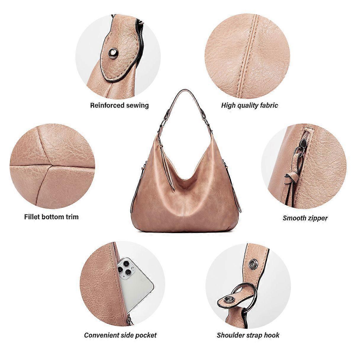 Women's Soft Leather Tote Bags 3pcs Fashion Handbag Wallet Shoulder Purse Set - Image 2
