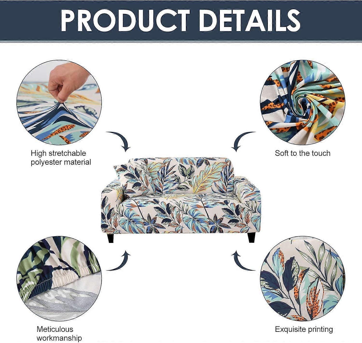 2 Seater Stretch Sofa Cover with 1 Cushion Cover Universal Fit 145-180cm - Image 3