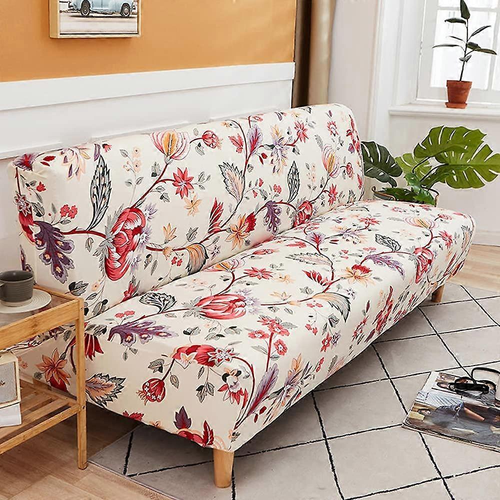 3 Seater Stretch Armless Sofa Cover Folding Sofa Bed Cover 190-210cm - Image 3