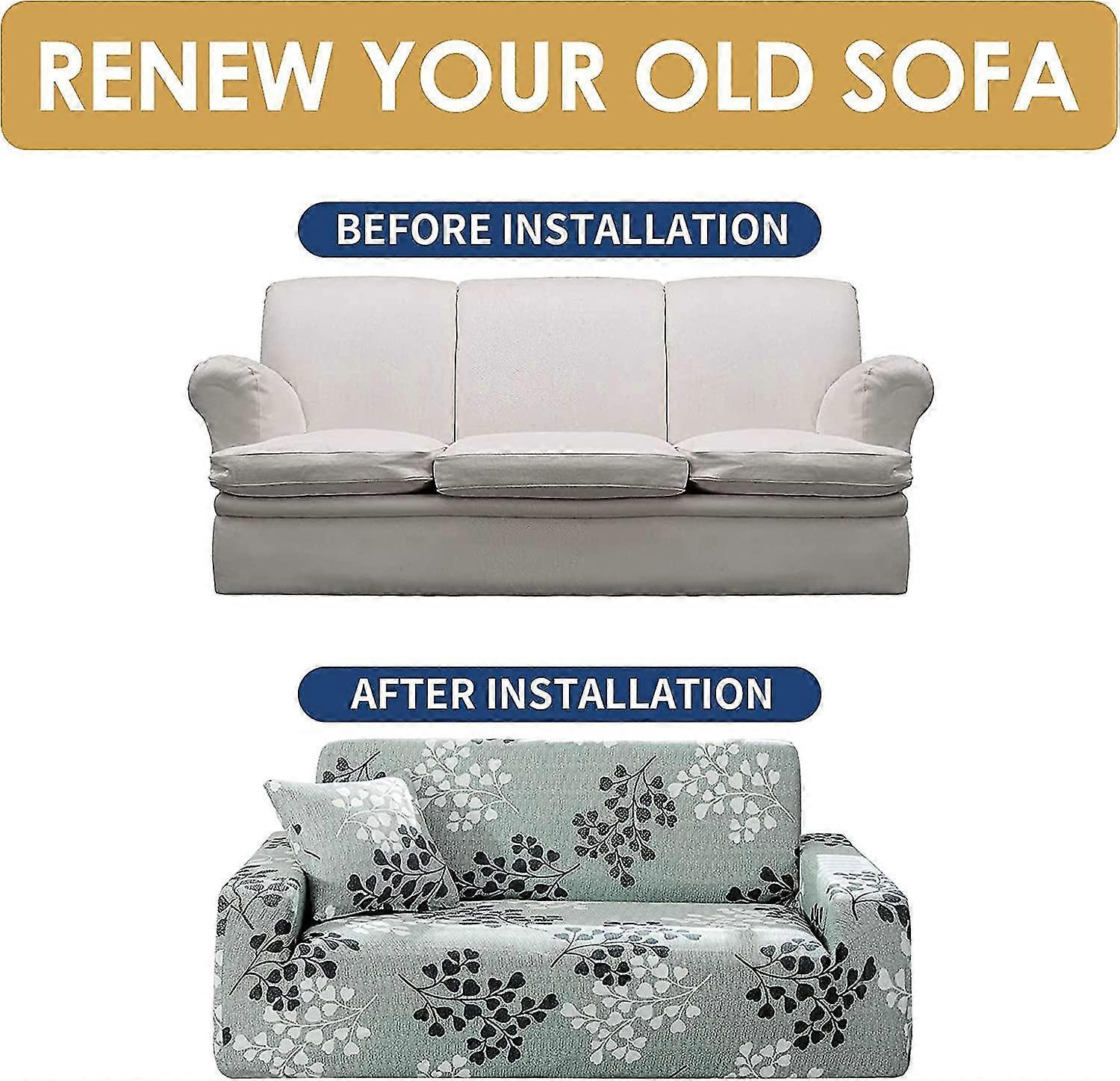 3 Seater Stretch Sofa Cover with Armrests Universal Fit 190-230cm - Image 2