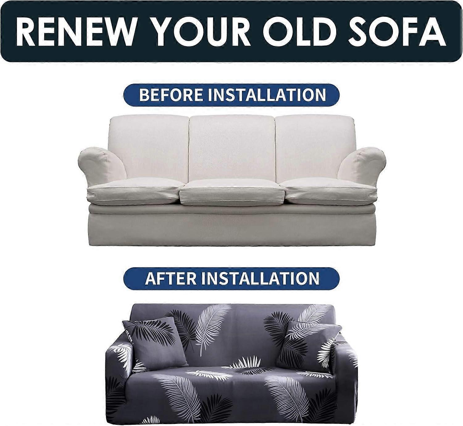 3 Seater Sofa Cover with Armrests and 1 Cushion Cover Stretch Protector - Image 5