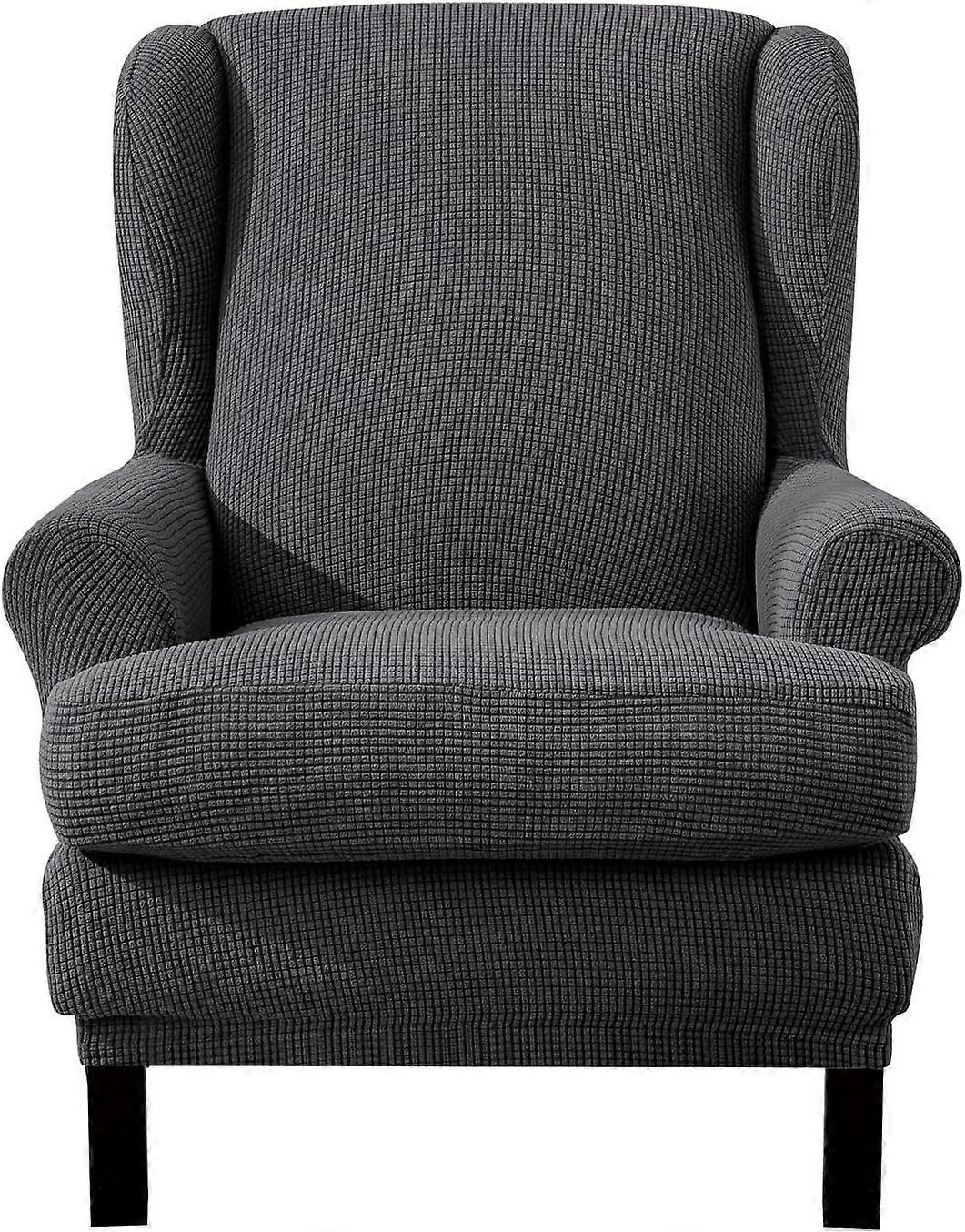 Stretch Armchair Sofa Cover Elastic Relax Fit Protector - Dark Gray - Image 1